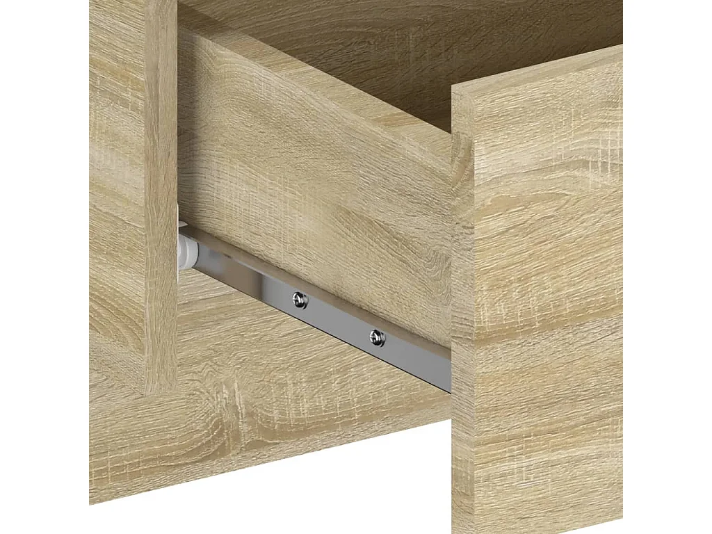 Comodini da parete a 2 pezzi in rovere Sonoma