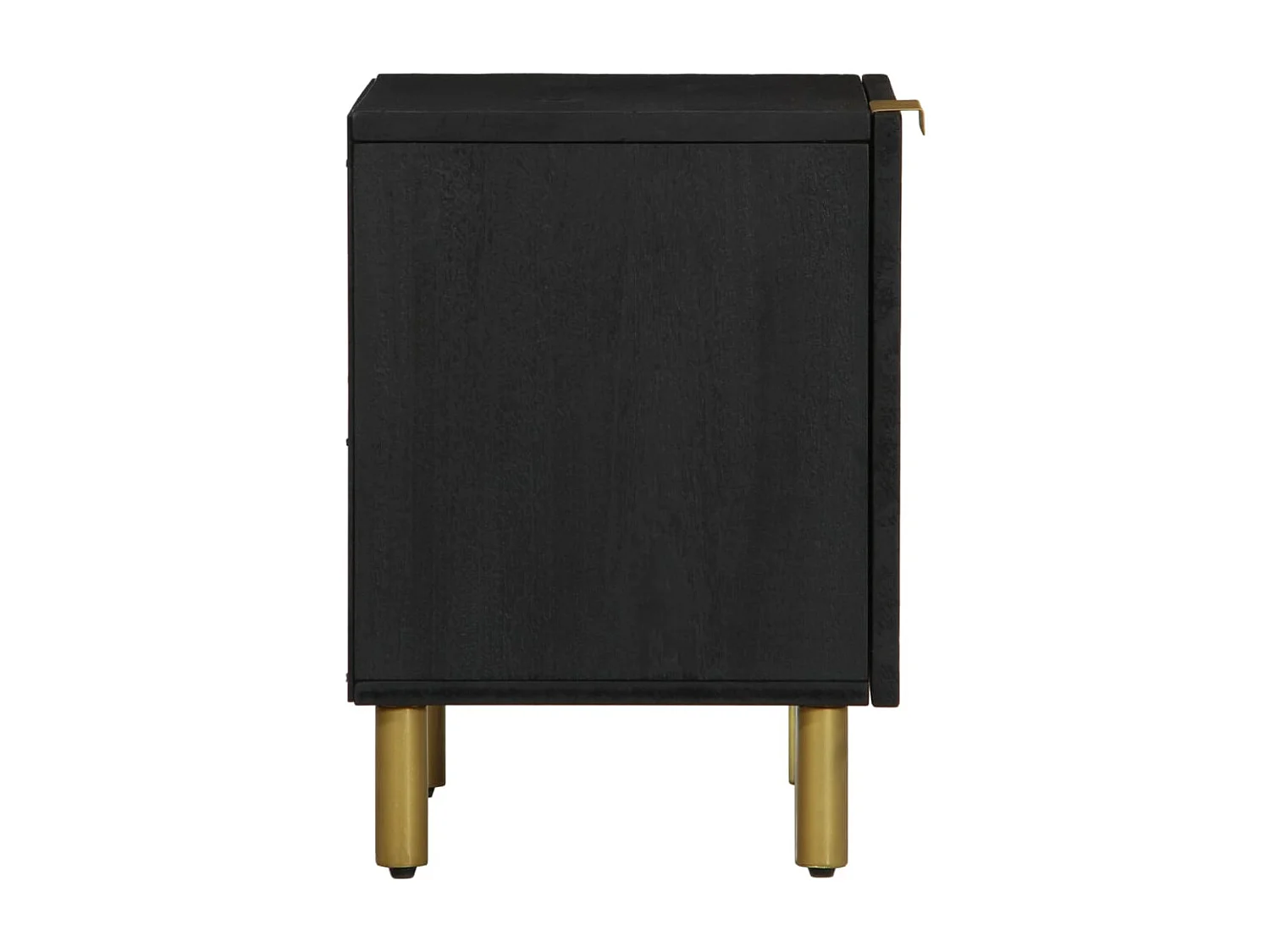 Tables de chevet 2 pcs noir 40x33x46 cm bois de manguier solide