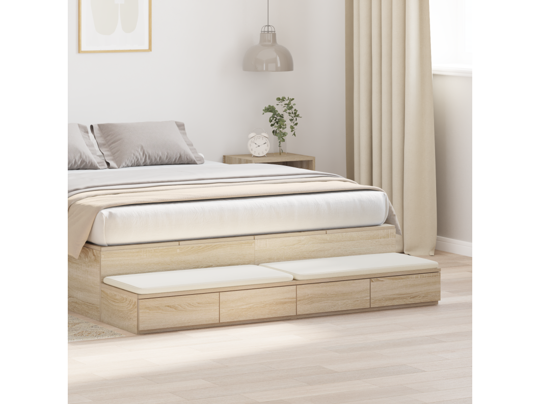 Armoire de lit en chêne Sonoma 140x36,5x16,5 cm en bois d'ingénierie