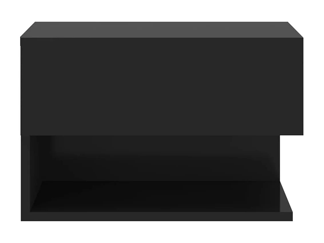 Tables de chevet murales 2 pcs Noir