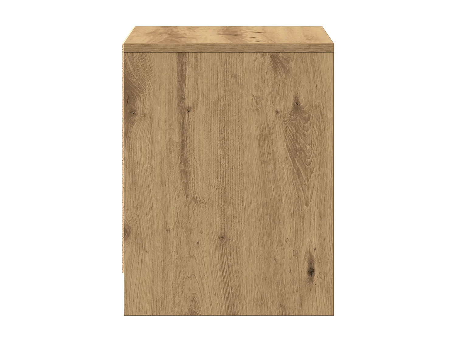 Table de chevet en chêne artisan 45x34x44,5 cm en bois d'ingénierie