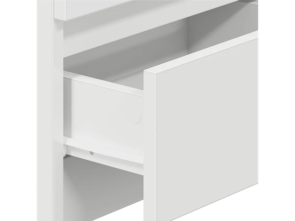 Tables de chevet 2 pcs avec 2 tiroirs blanc 40x33x60 cm