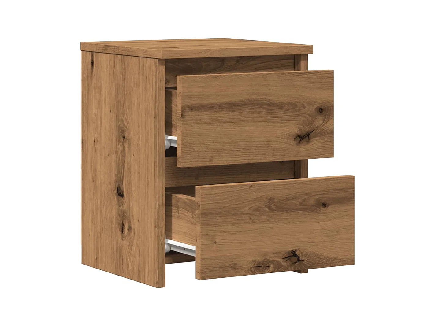 Nachtkastje eiken craft 30x30x40 cm bewerkt hout