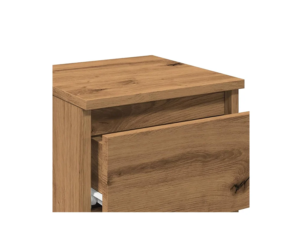 Nachtkastje eiken craft 30x30x40 cm bewerkt hout