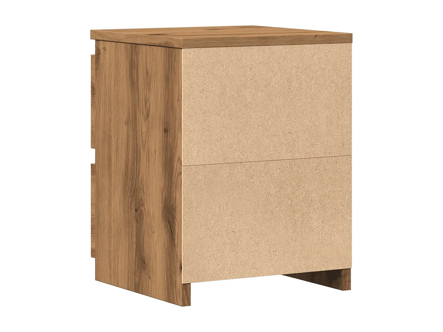 Table de chevet chêne artisanal 30x30x40 cm bois d'ingénierie