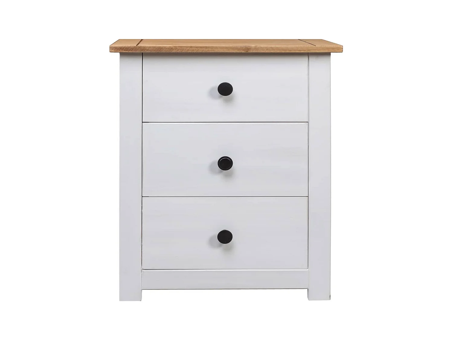 Comodino Bianco 46x40x57 cm Pino gamma Panama