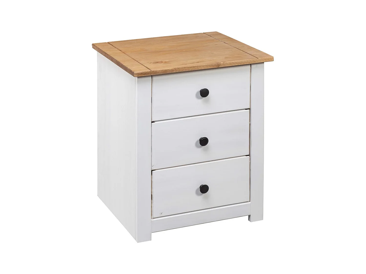 Comodino Bianco 46x40x57 cm Pino gamma Panama