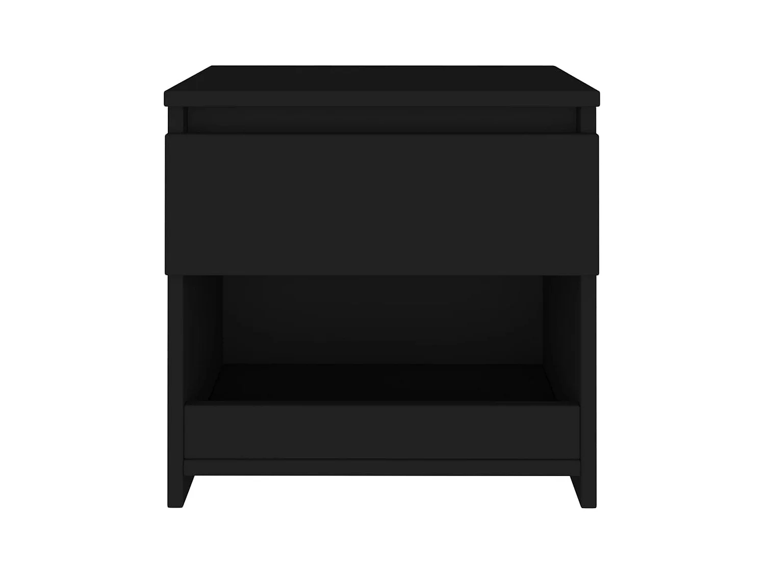 Comodini 2 pz Nero 40x30x39 cm Truciolato