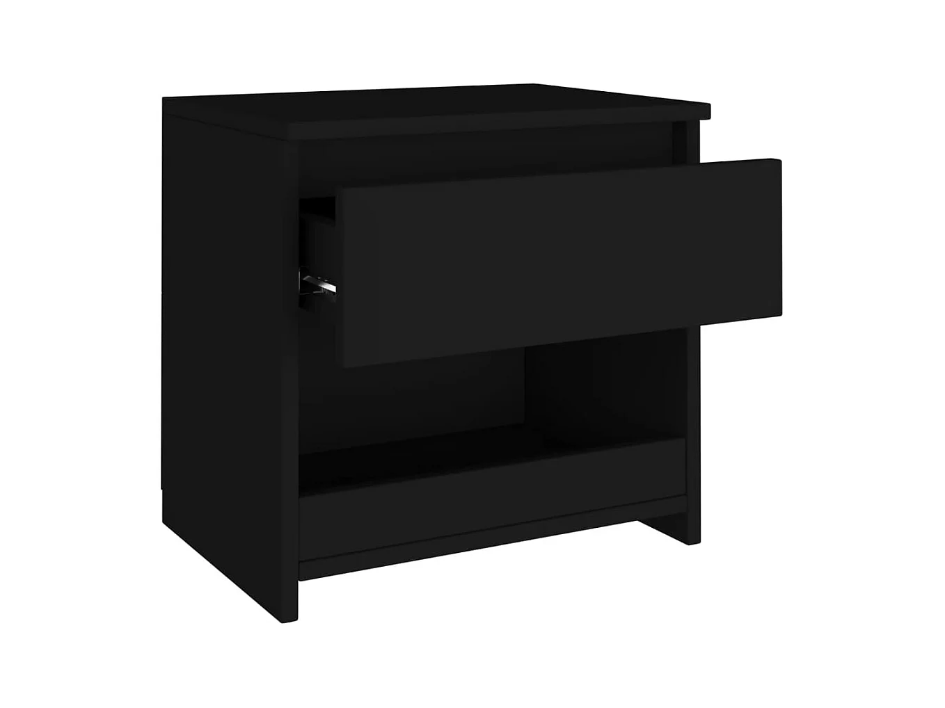 Comodini 2 pz Nero 40x30x39 cm Truciolato