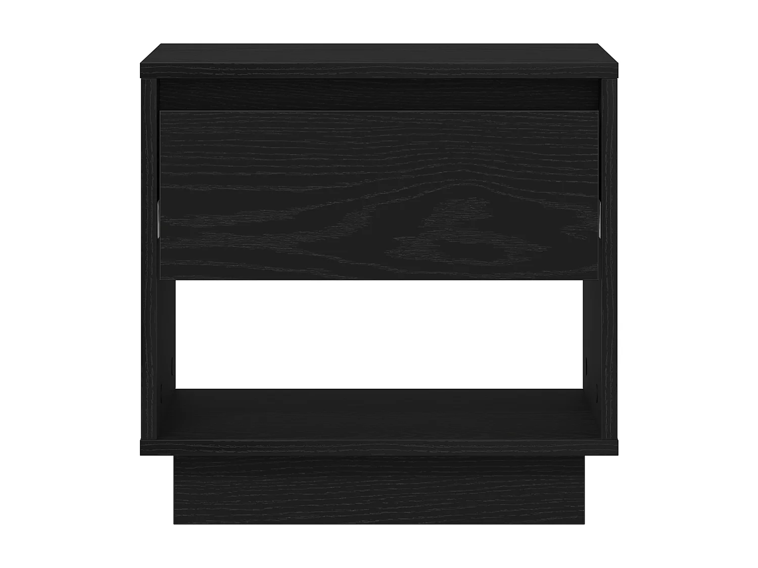 Mesita de noche de roble negro 45x34x48 cm Madera de ingeniería