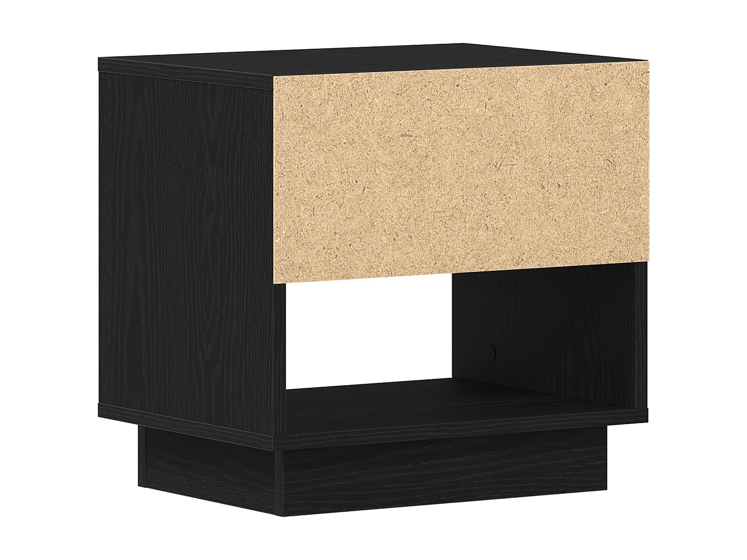 Mesita de noche de roble negro 45x34x48 cm Madera de ingeniería