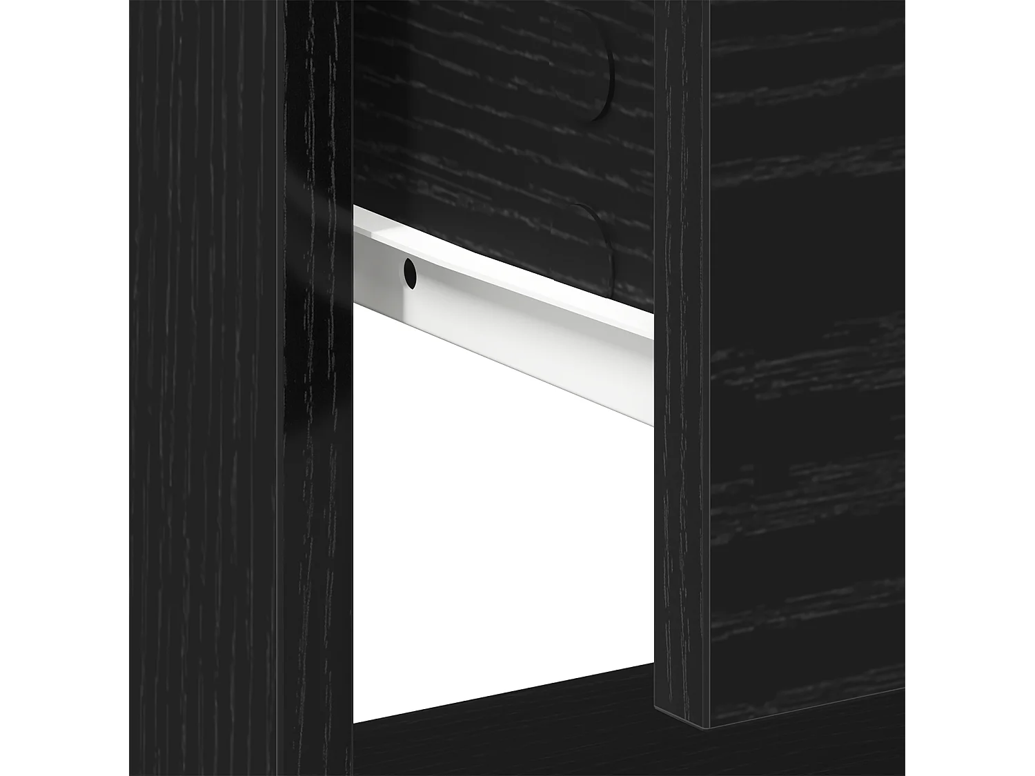 Mesita de noche de roble negro 45x34x48 cm Madera de ingeniería