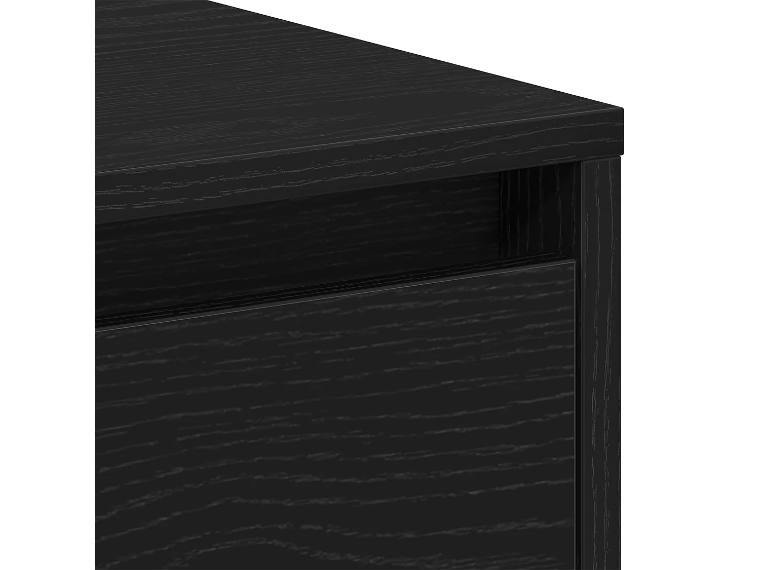 Table de chevet Noir Chêne 45x34x48 cm Bois d'ingénierie