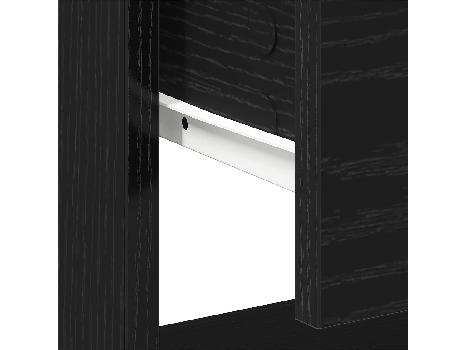 Table de chevet Noir Chêne 45x34x48 cm Bois d'ingénierie