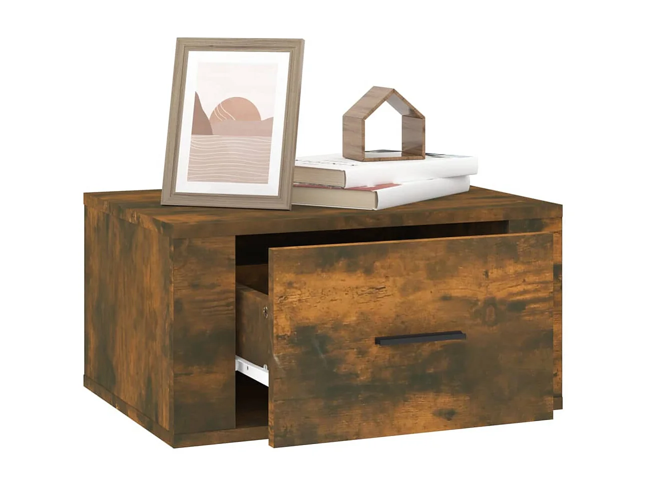 Tables de chevet murales 2 pcs Chêne fumé 50x36x25 cm