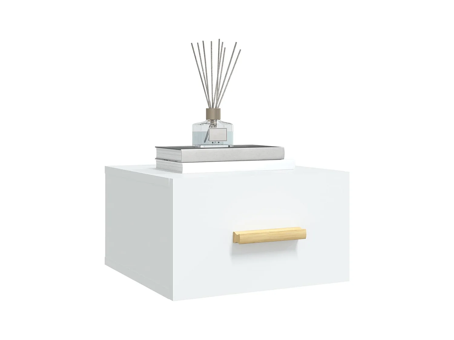 Tables de chevet murales 2 pcs blanc 35x35x20 cm