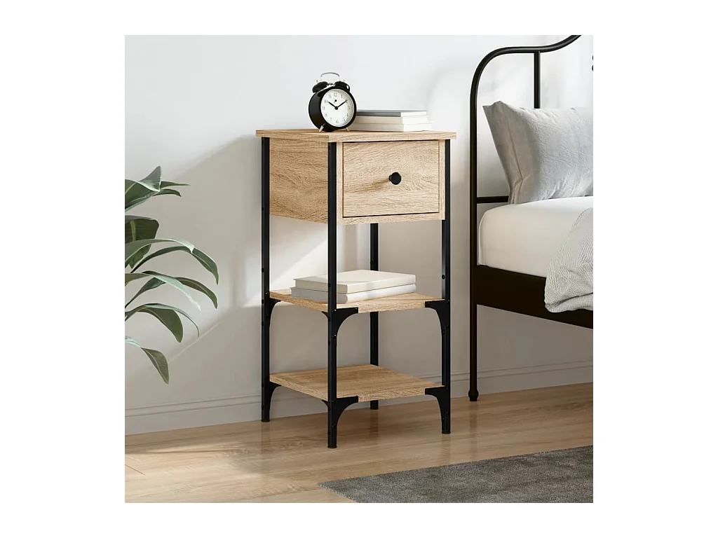 Table de chevet chêne sonoma 34x36x70 cm bois d'ingénierie