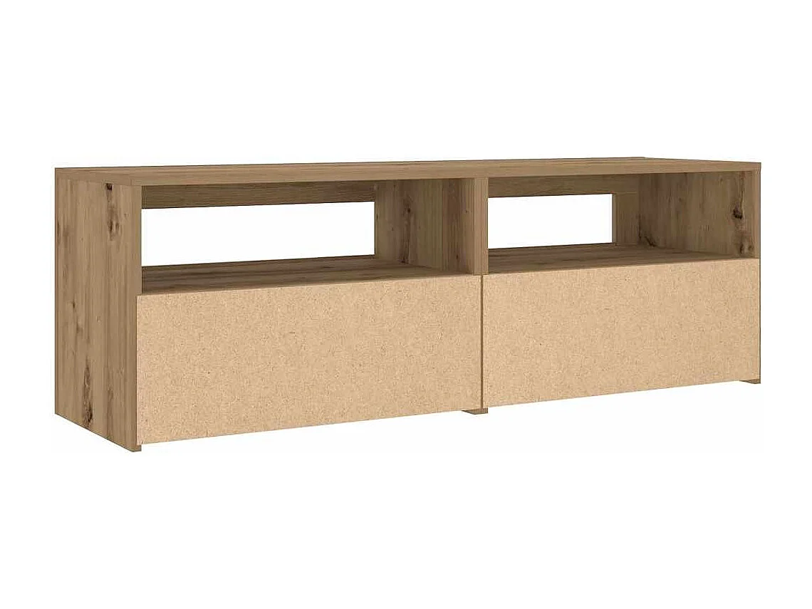 Tables de chevet 2 pcs avec LED chêne artisanal 60x35x40 cm