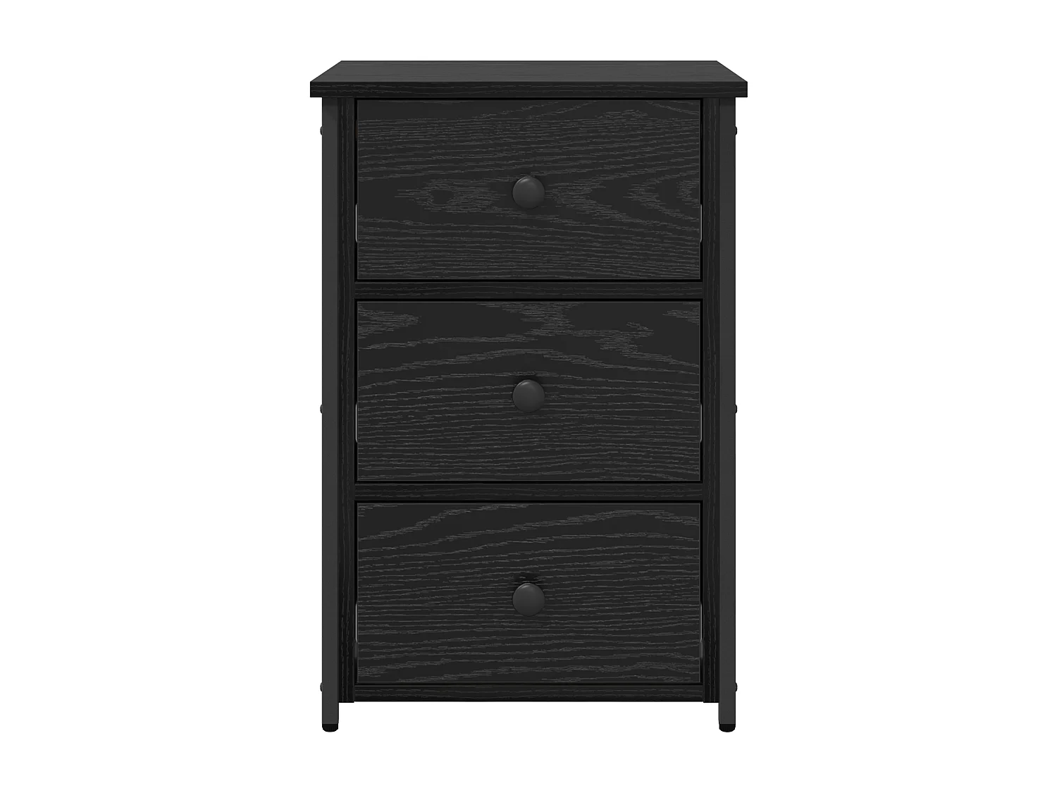 Ensemble de tables de nuit en chêne noir Chêne noir Bois d'ingénierie