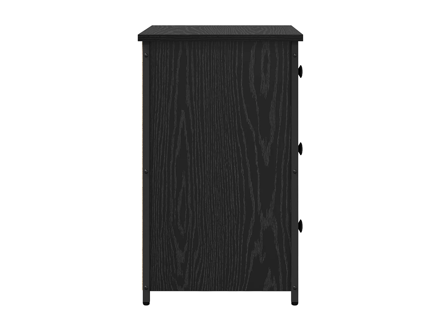 Ensemble de tables de nuit en chêne noir Chêne noir Bois d'ingénierie