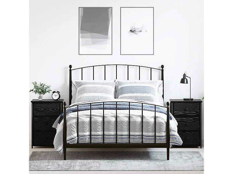 Ensemble de tables de nuit en chêne noir Chêne noir Bois d'ingénierie