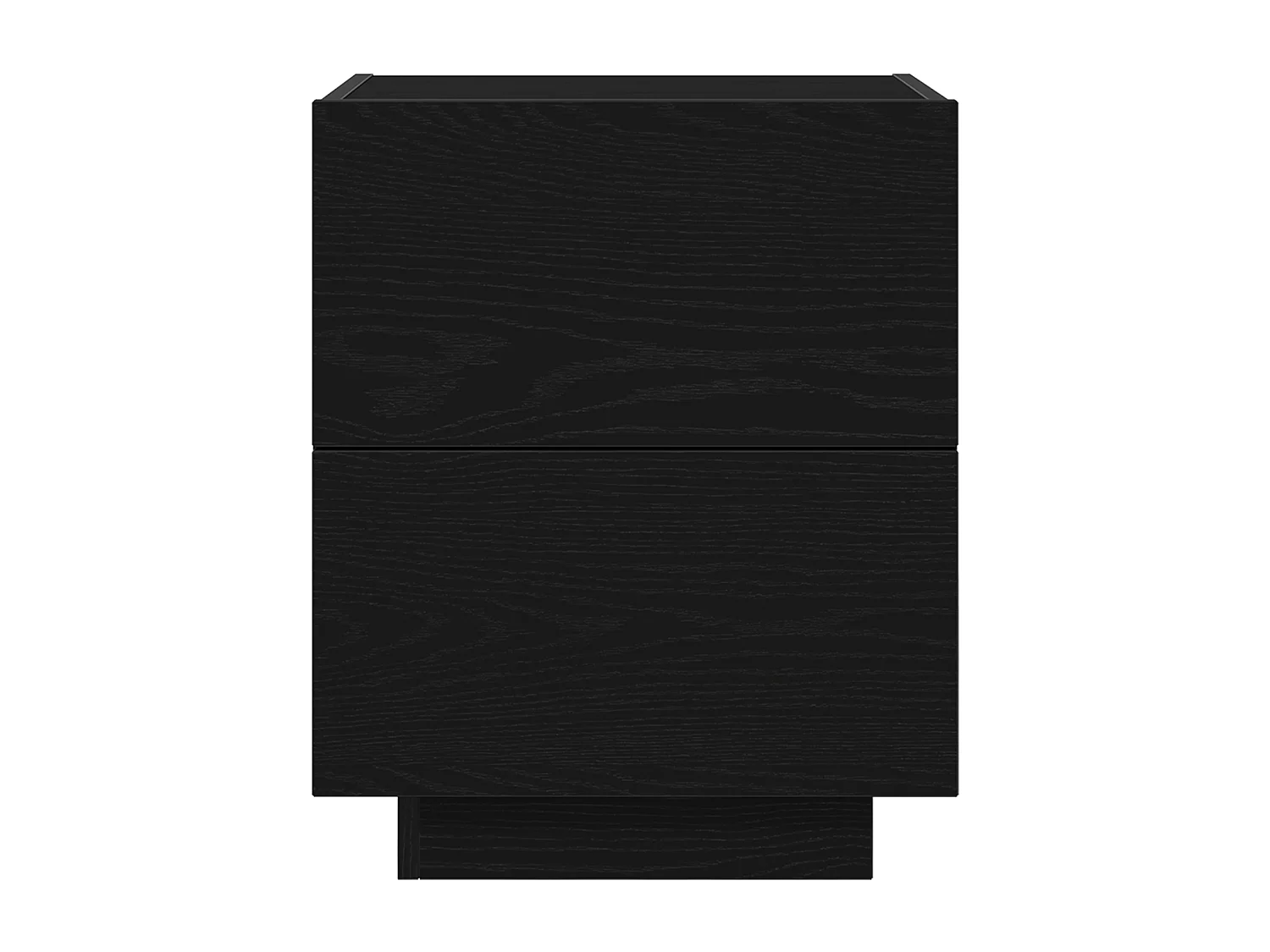 Mesitas de noche con luces LED 2 uds Roble negro 45x40x55 cm