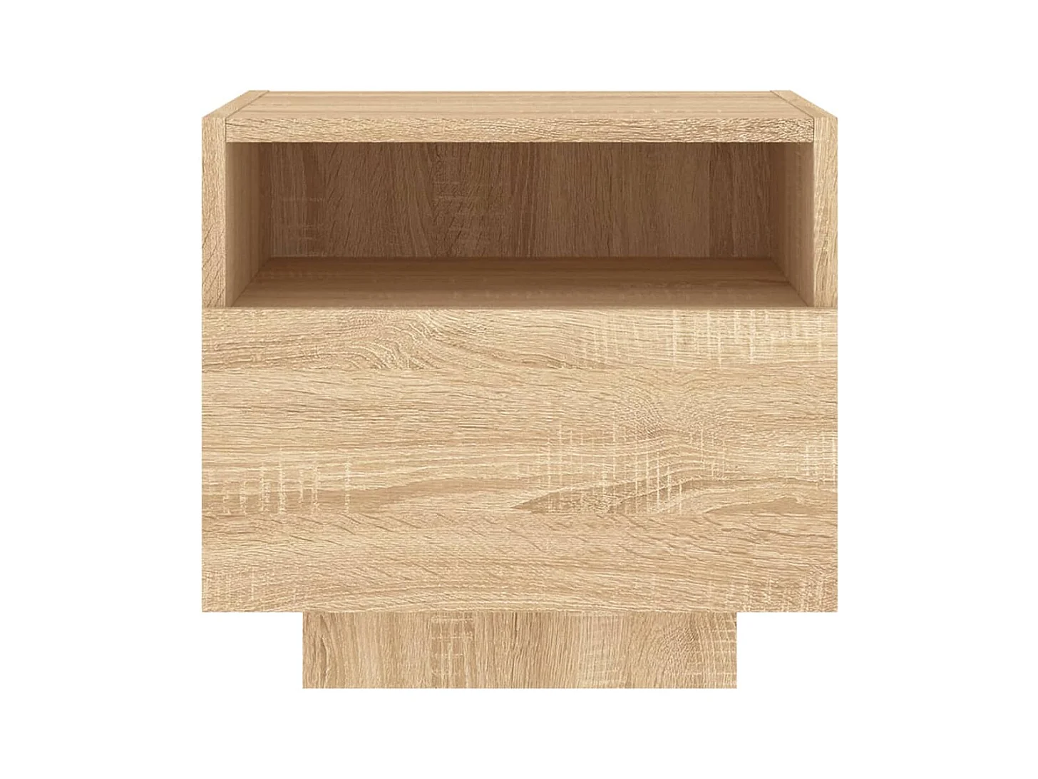 Nachtkastjes met LED-verlichting 2 stuks Sonoma eiken