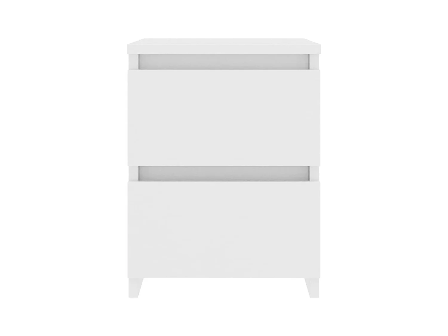 Tables de chevet 2 pcs Blanc 30x30x40 cm Bois d'ingénierie