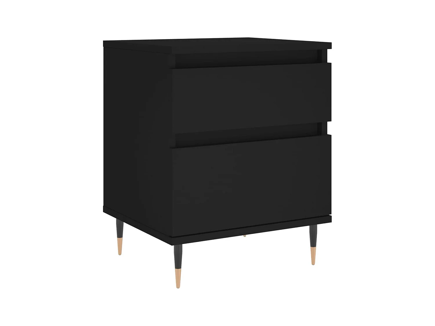 Nachtkastjes 2 stuks zwart 40x35x50 cm bewerkt hout