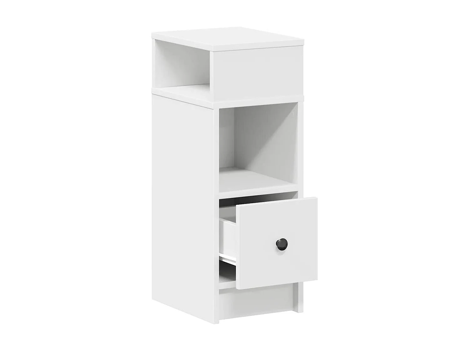 Table de chevet avec tiroir blanc 25x31x66 cm