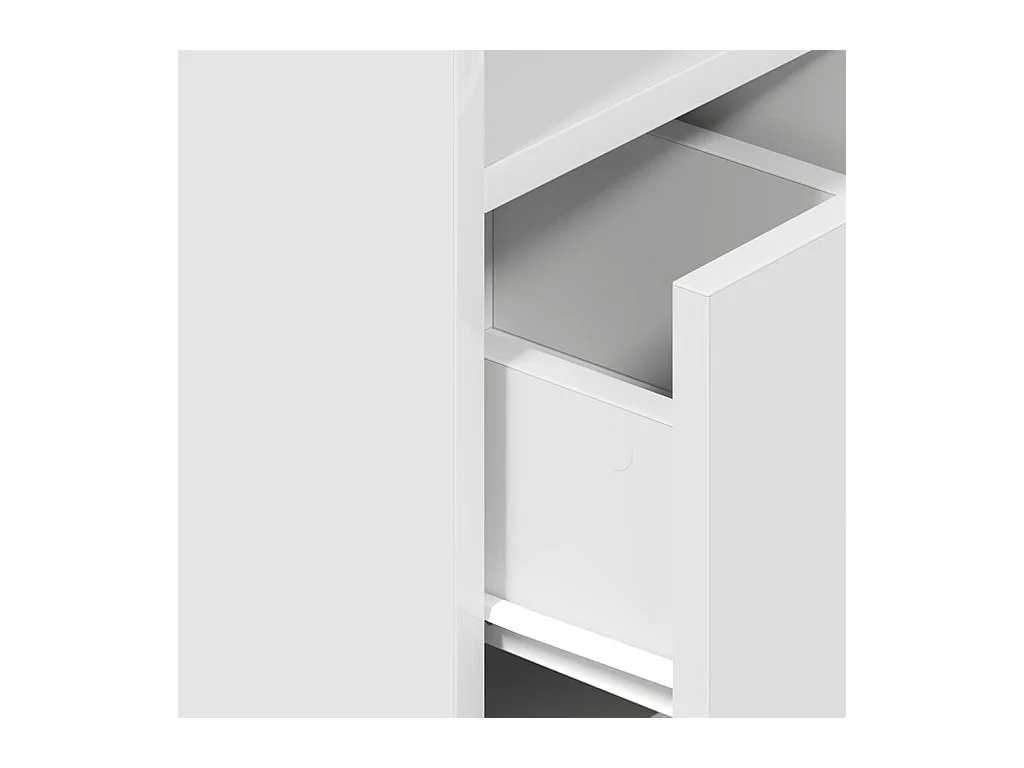 Table de chevet avec tiroir blanc 25x31x66 cm