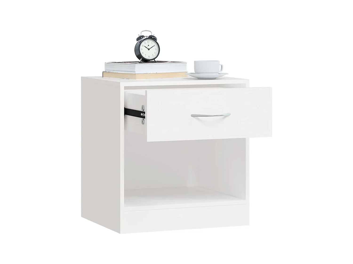 Comodino 2 pezzi con cassetto Bianco