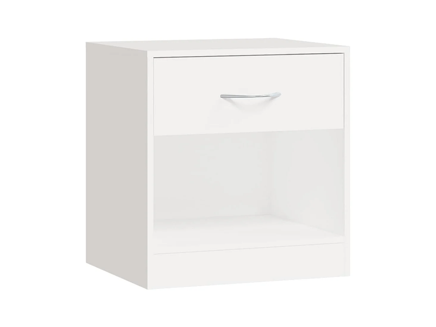 Comodino 2 pezzi con cassetto Bianco