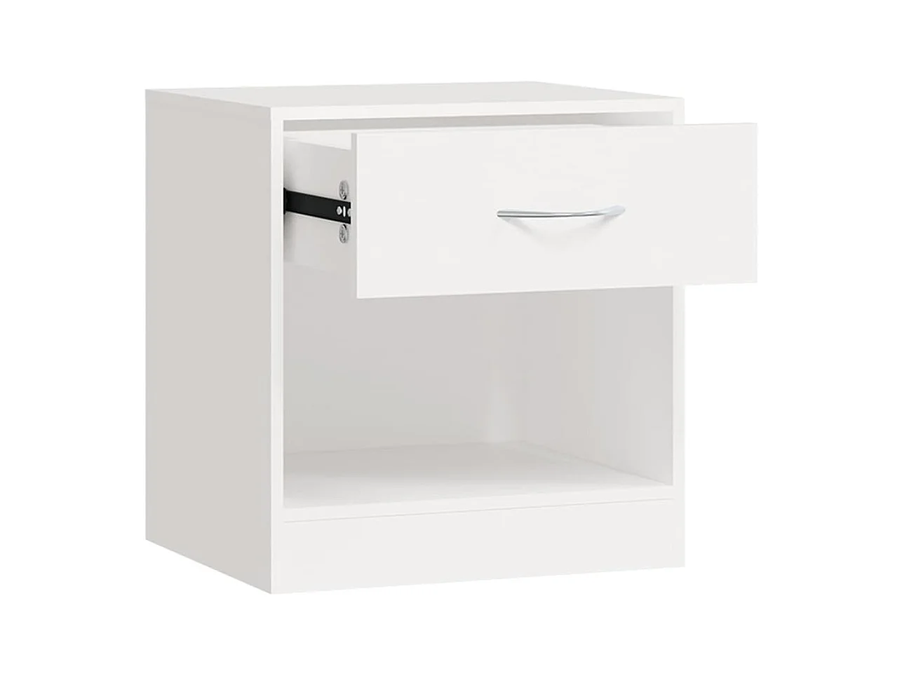 Comodino 2 pezzi con cassetto Bianco