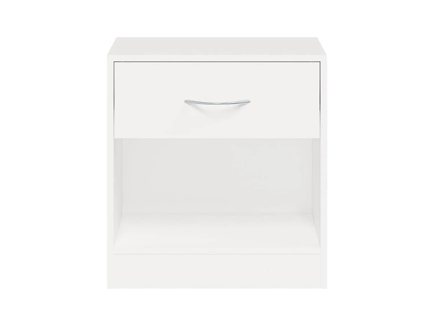 Comodino 2 pezzi con cassetto Bianco