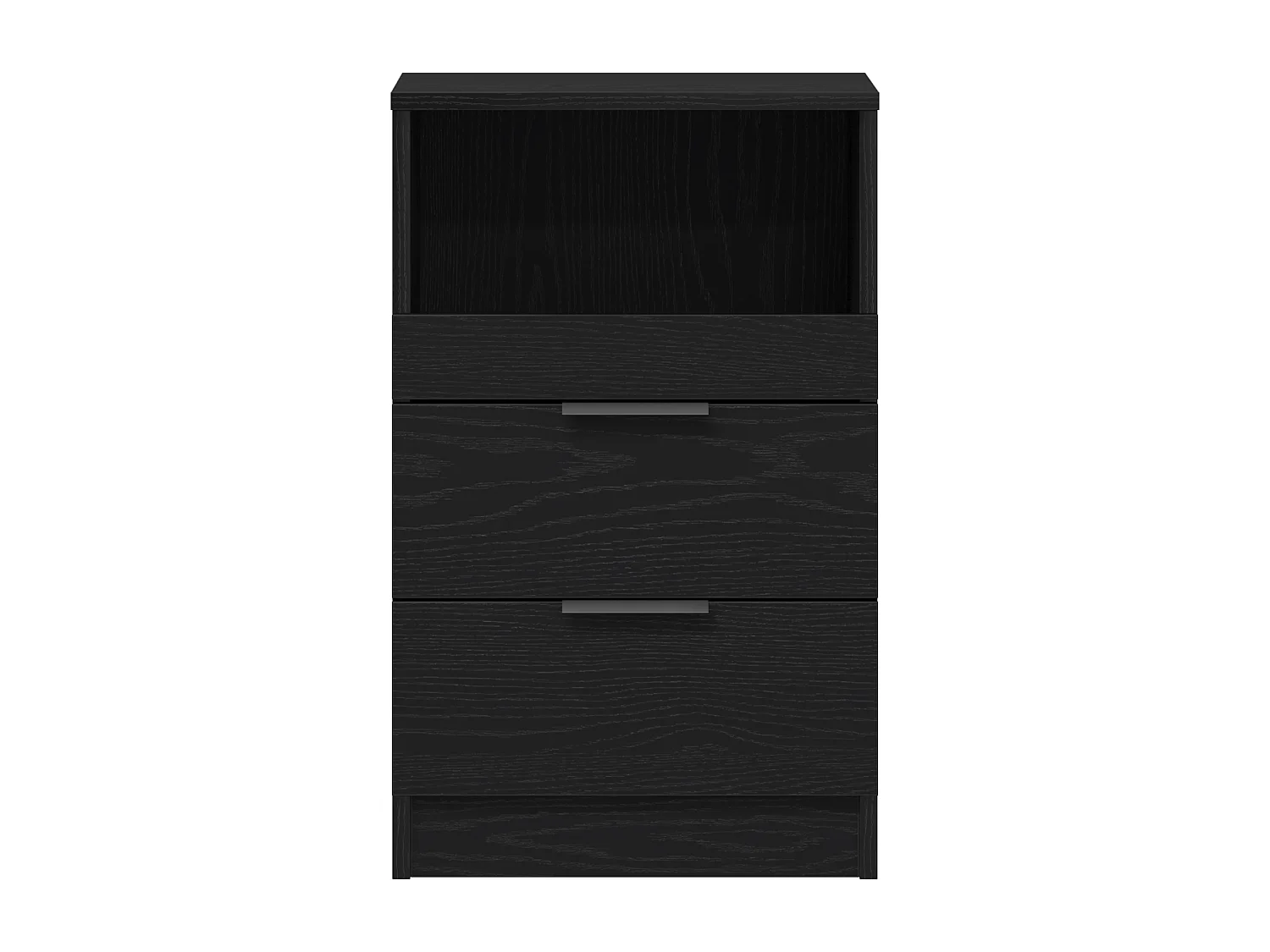 Table de chevet Noir Chêne 40x35x65 cm en bois d'ingénierie