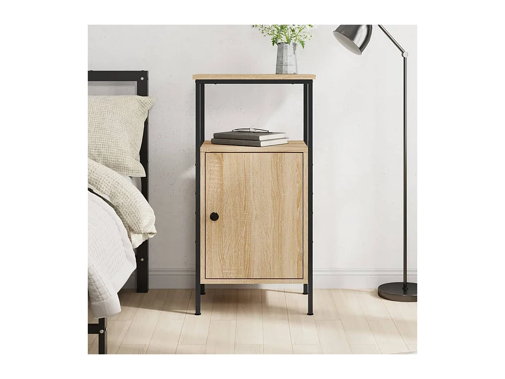 Table de chevet chêne sonoma 41x31x80 cm bois d'ingénierie