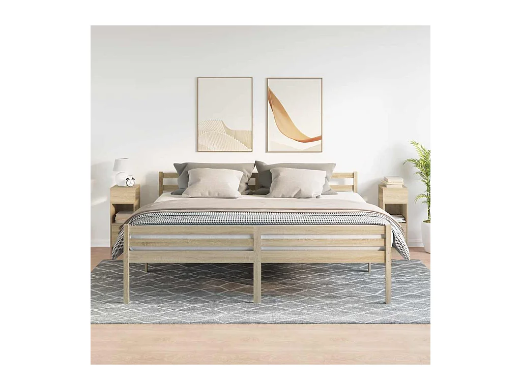 Tables de chevet 2 pcs avec tiroir chêne sonoma 25x31x66 cm