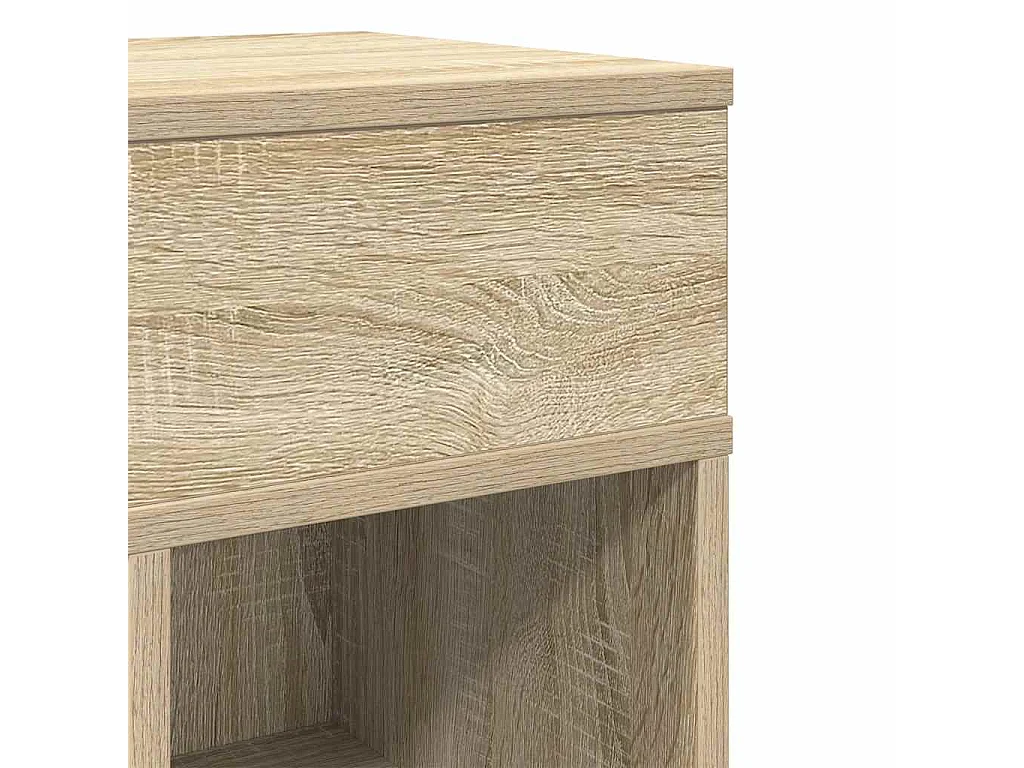 Nachtkastjes 2 stuks met lade sonoma eiken 25x31x66 cm
