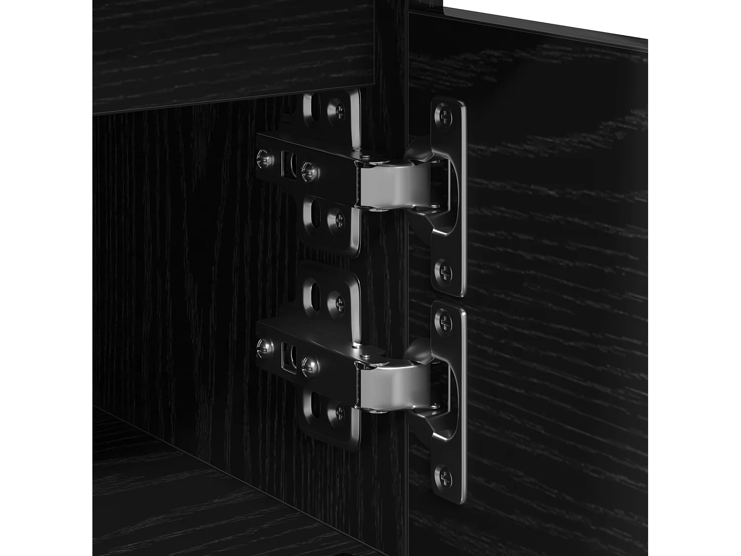 Comodino in rovere nero 40x35x50 cm in legno ingegnerizzato