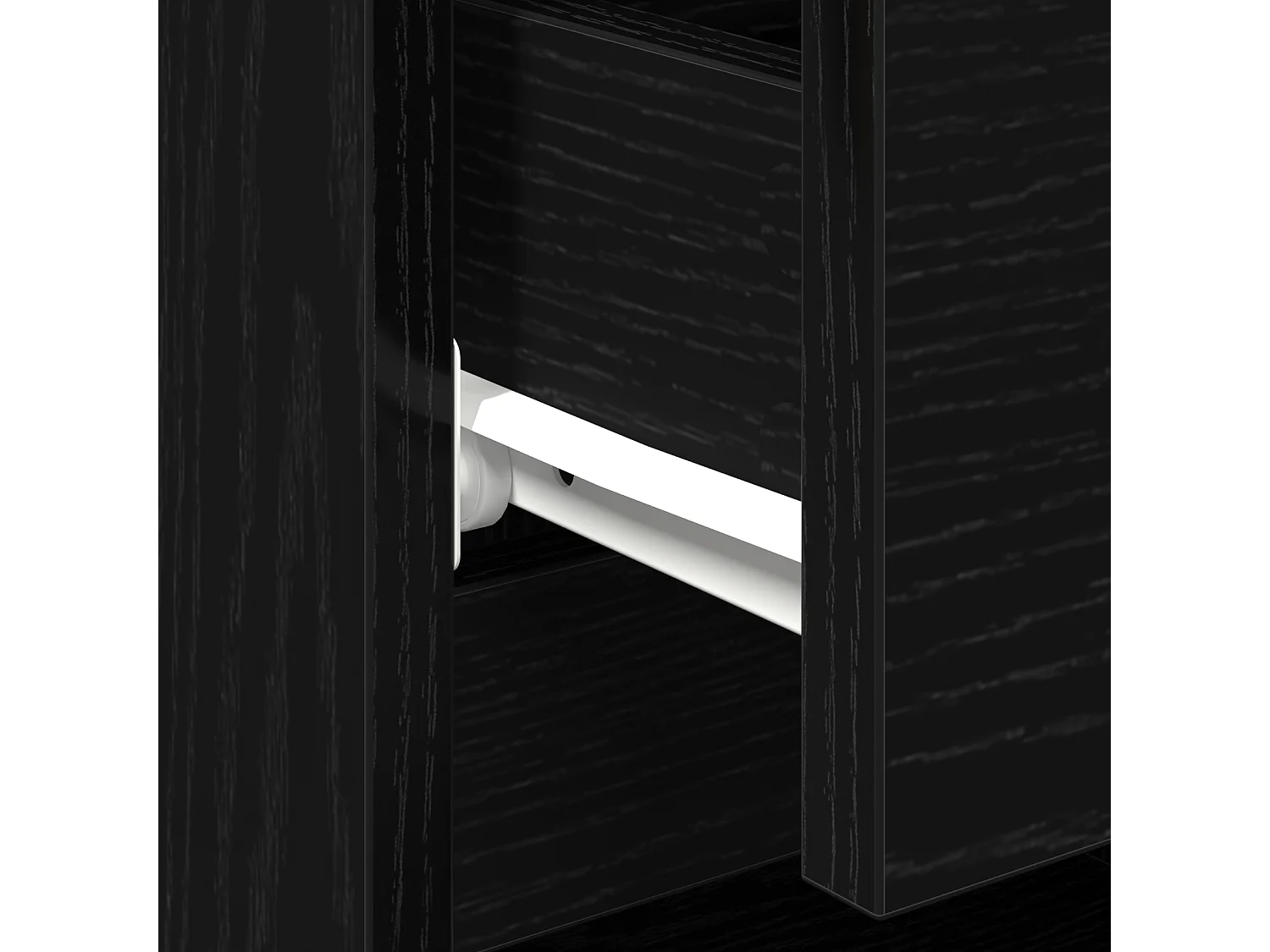 Table de chevet Noir Chêne 40x35x50 cm Bois d'ingénierie