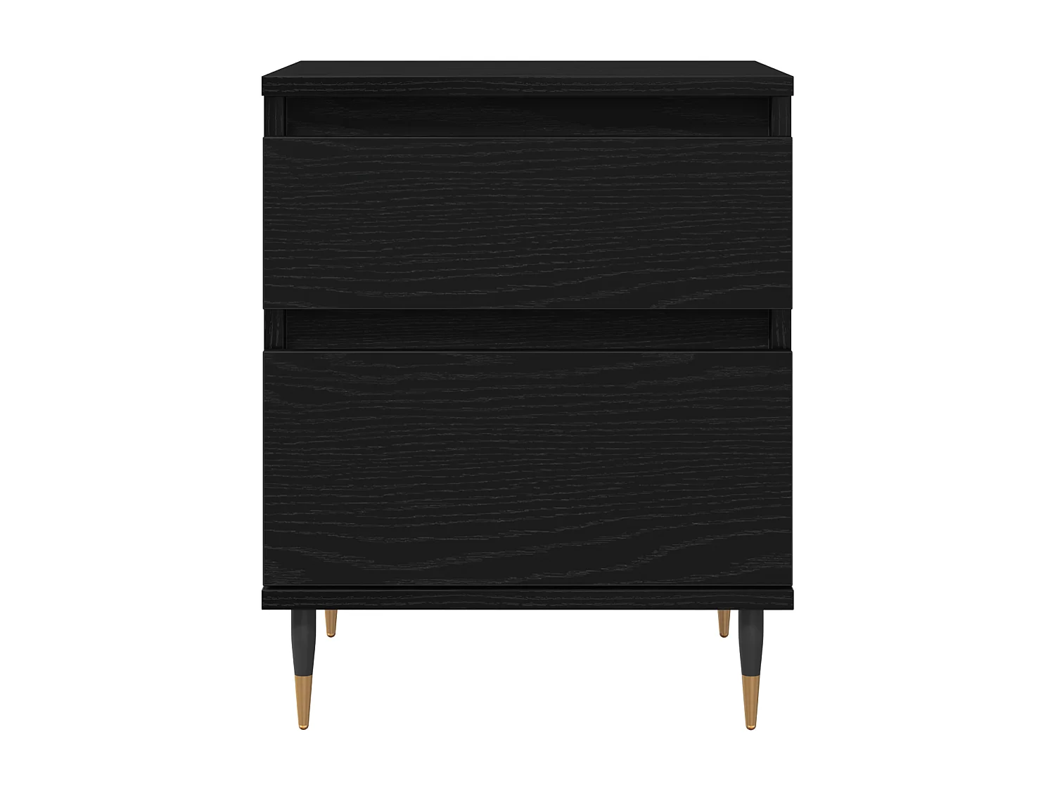 Table de chevet Noir Chêne 40x35x50 cm Bois d'ingénierie