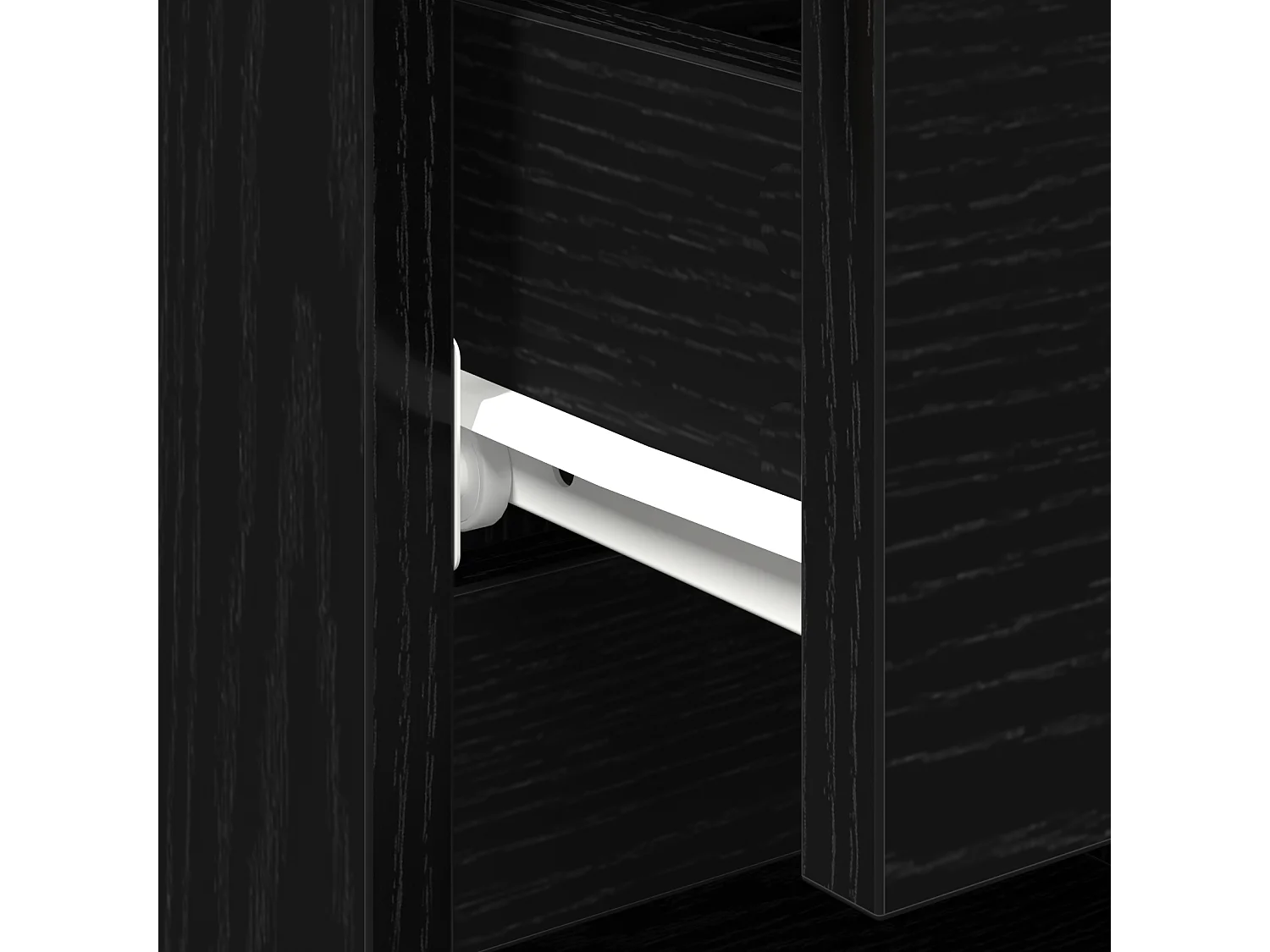 Table de chevet Noir Chêne 40x35x50 cm Bois d'ingénierie