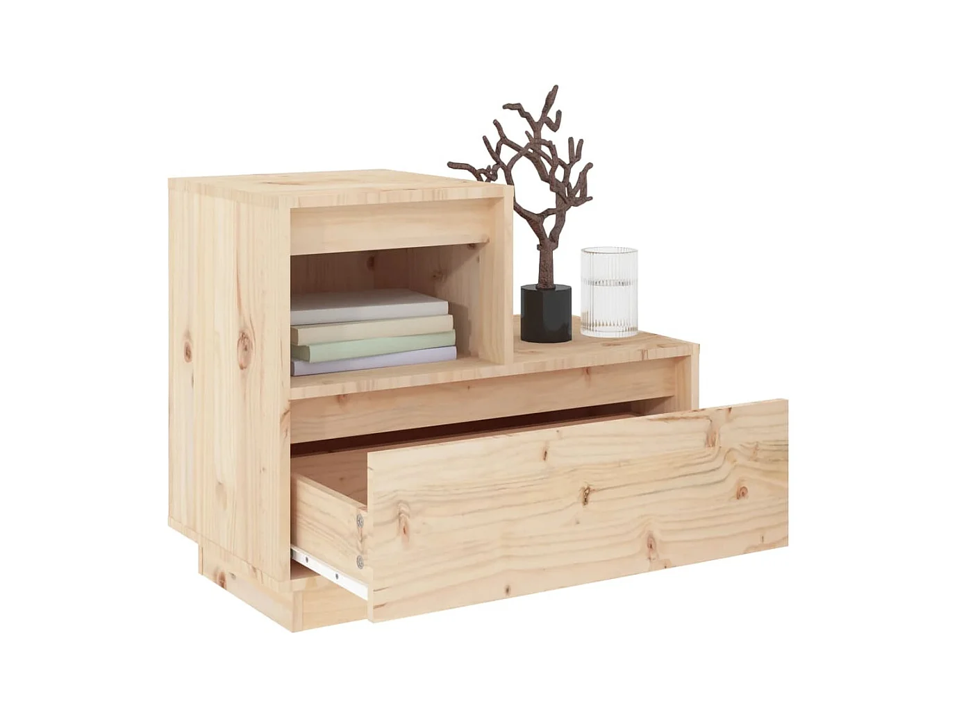 Comodino 60x34x51 cm Legno massello di pino