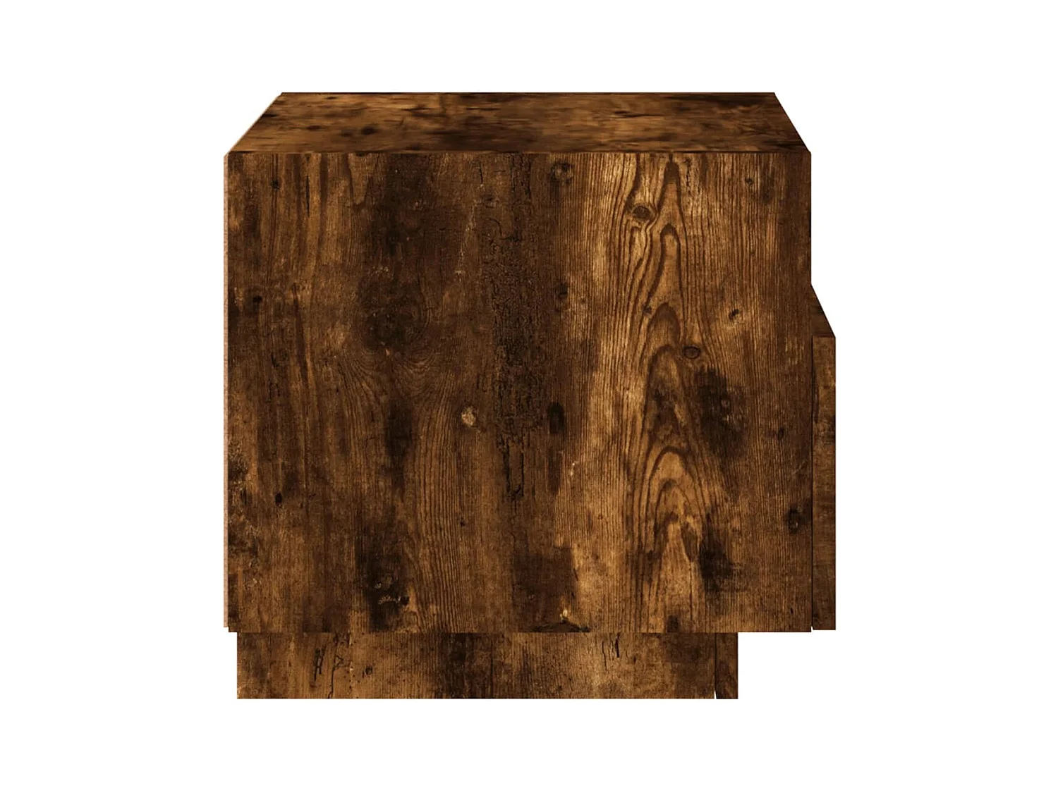 Table de chevet avec lumières LED chêne fumé 40x39x37 cm