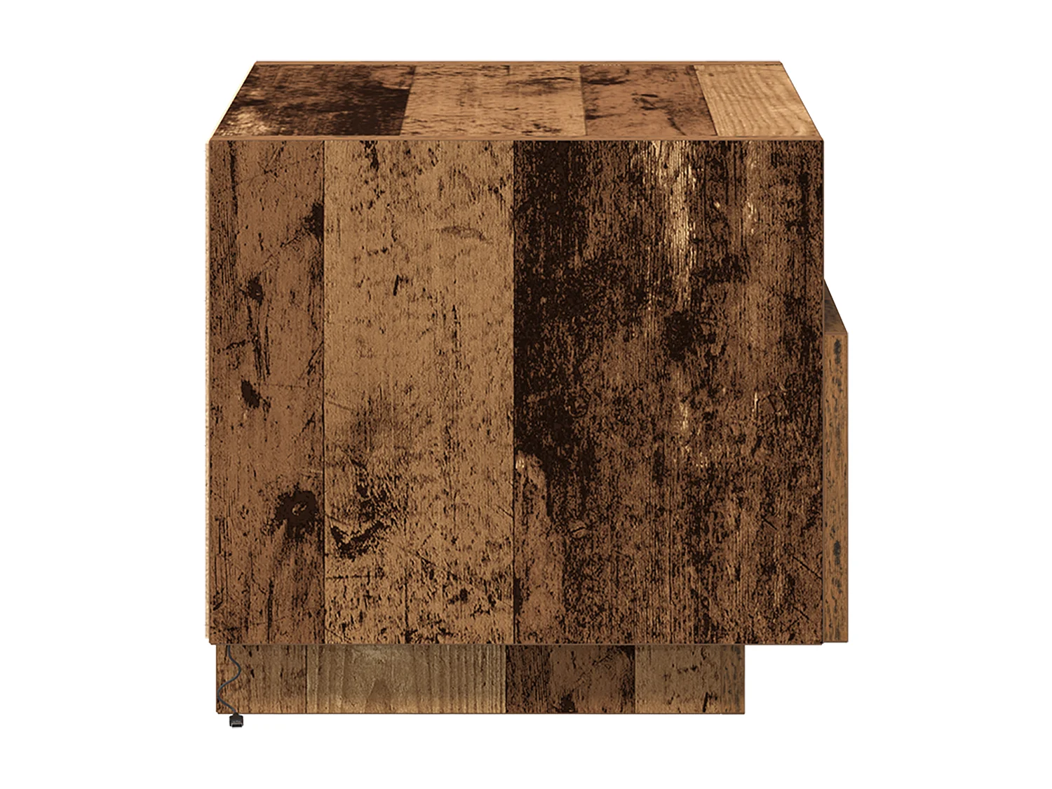 Nachtkastje met LED-verlichting 2 stuks Antiek hout 40x39x37 cm