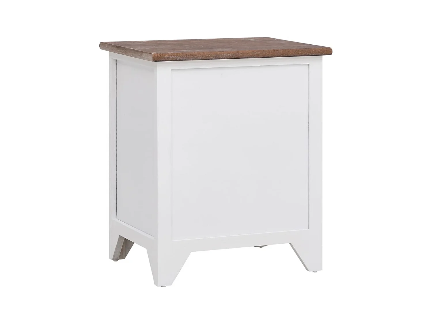 Nachtkastje 2-delig met 2 lades Bruin en wit