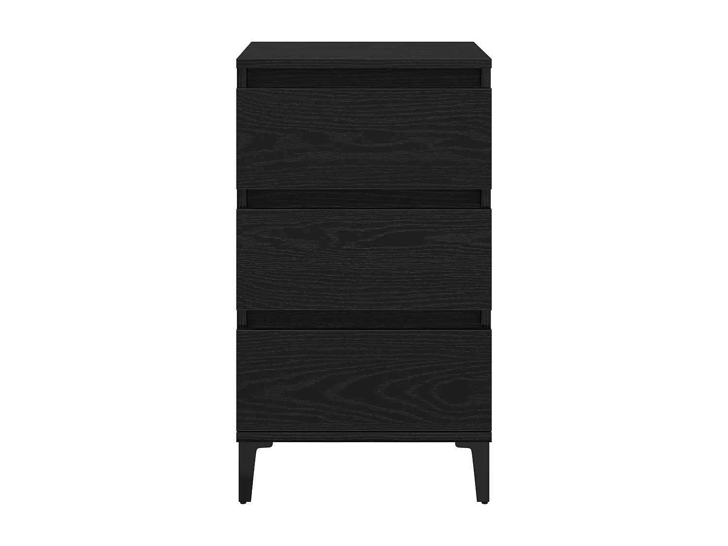 Table de chevet Noir Chêne 40x35x70 cm Bois d'ingénierie