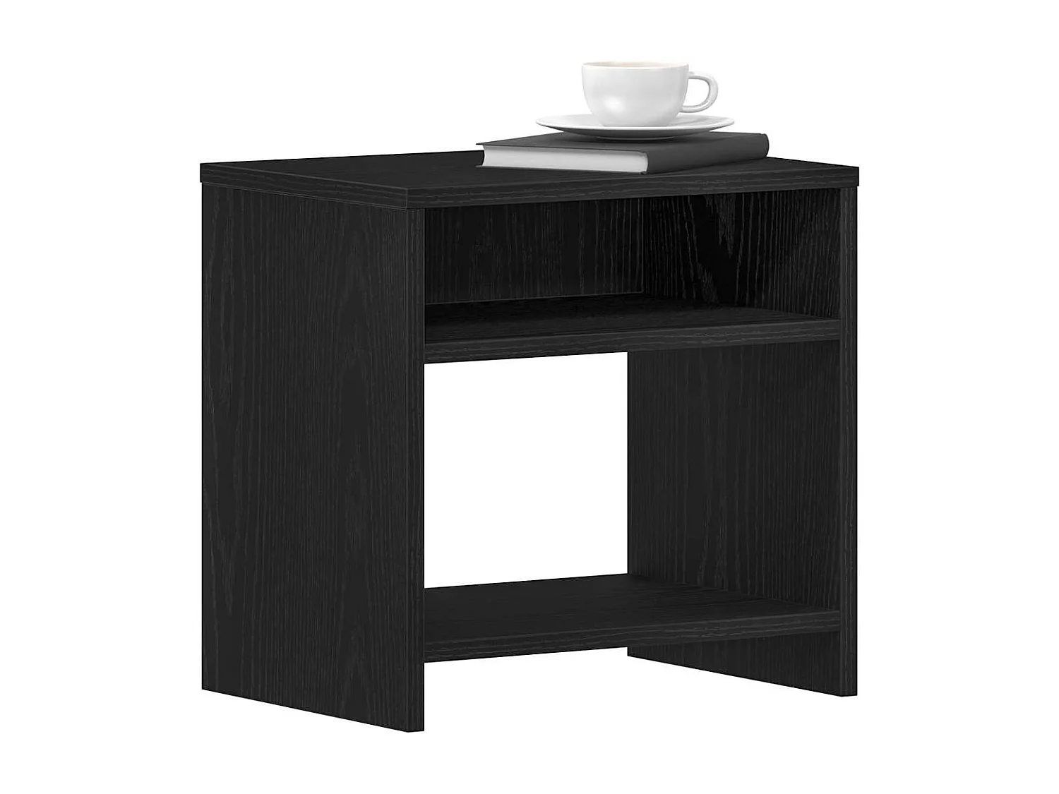 Table de chevet chêne noir 40x30x40 cm bois d'ingénierie