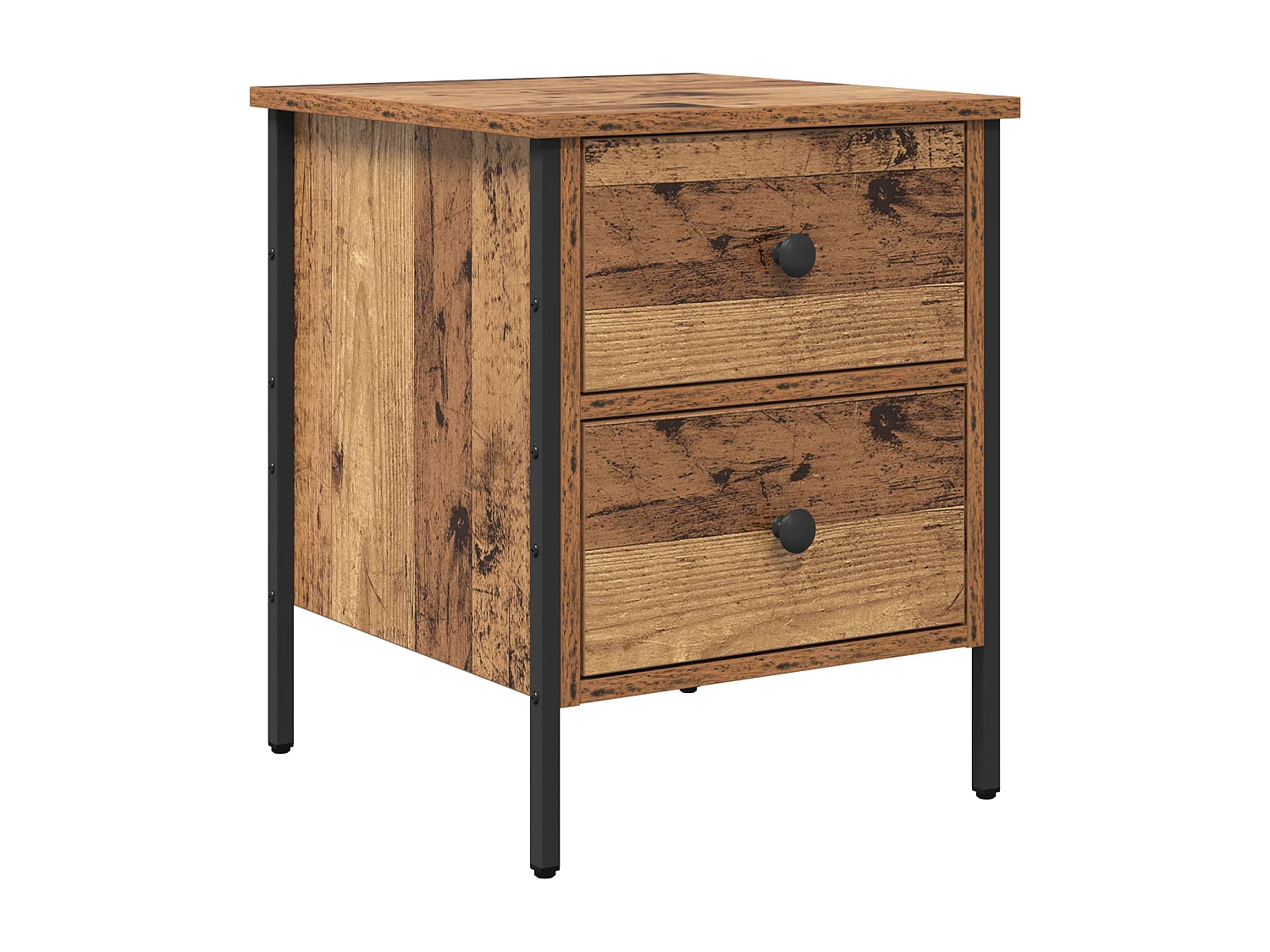 Table de Chevet Bois Ancien 40x42x50 cm Bois Ingénierie